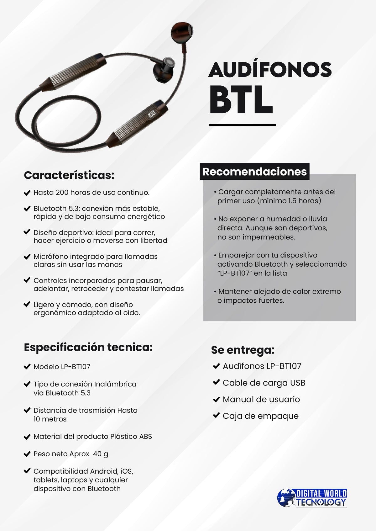 Audífonos BTL
