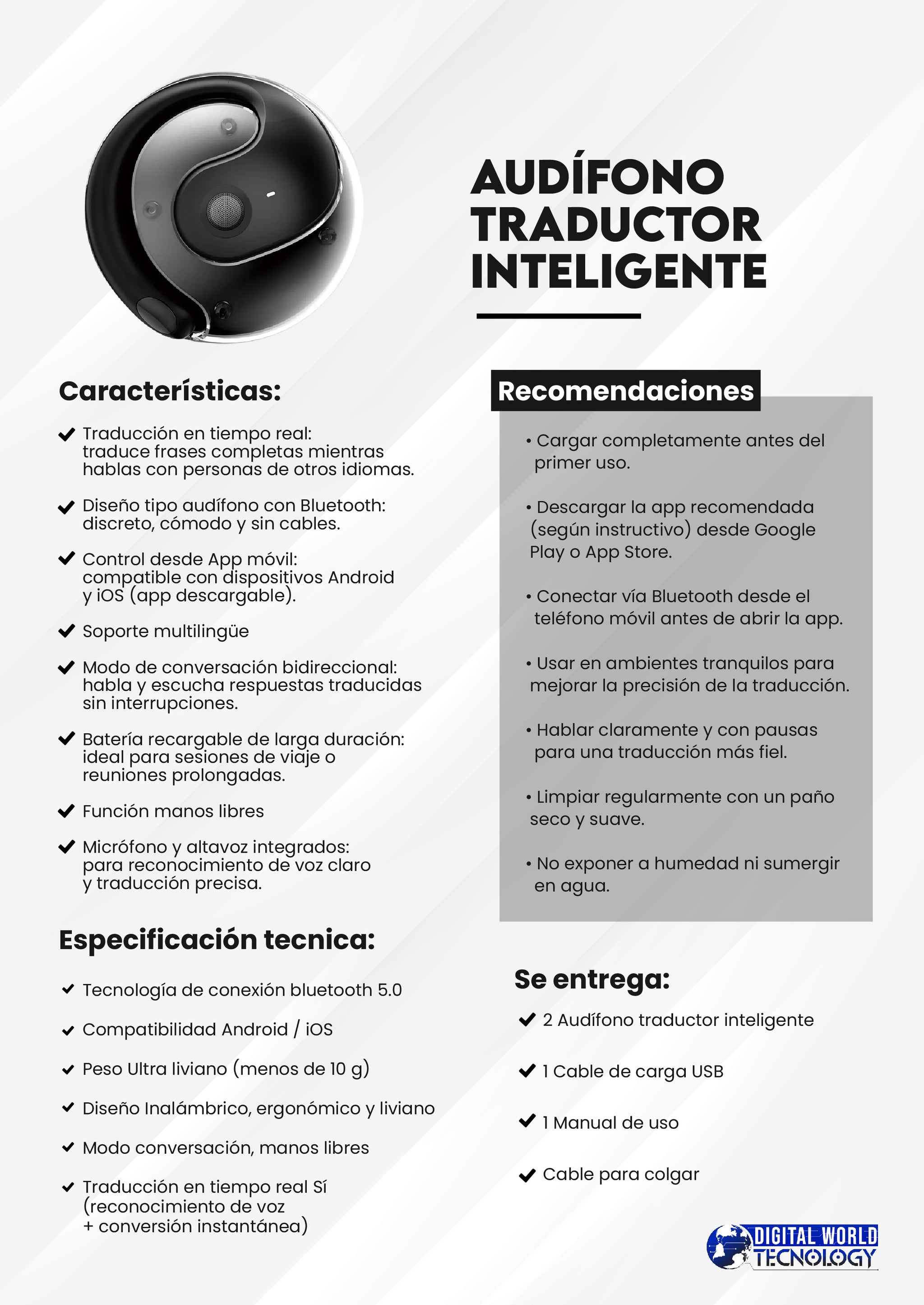 Audífono Traductor Inteligente