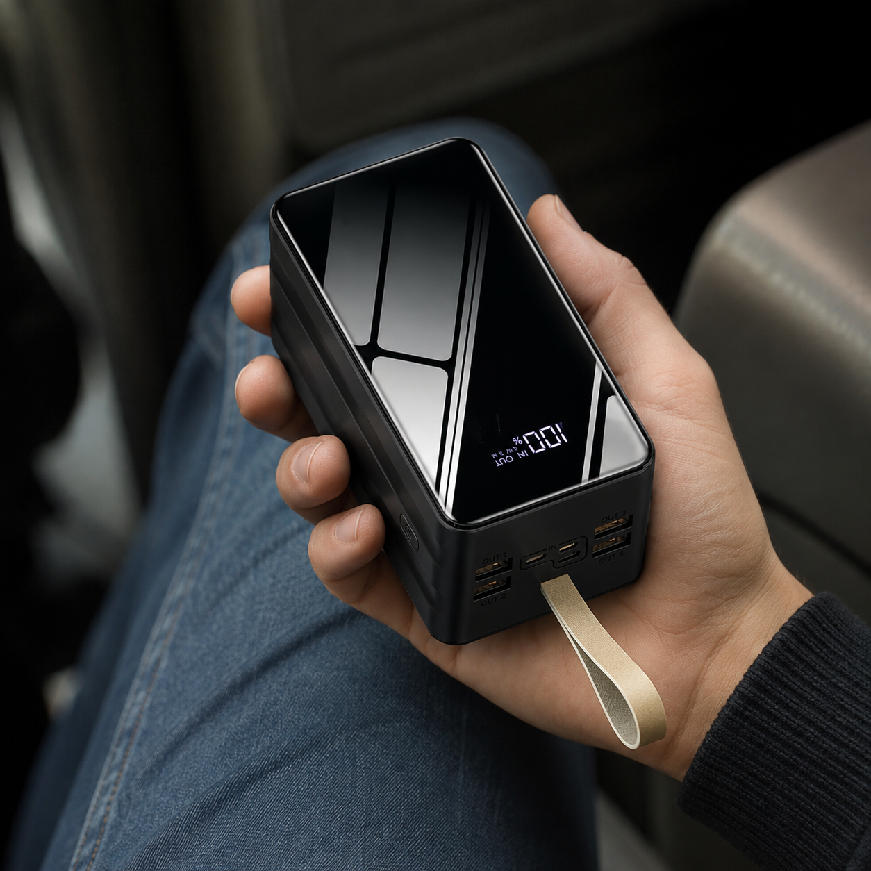 Power Bank 80.000 mAh WEB · producto en uso