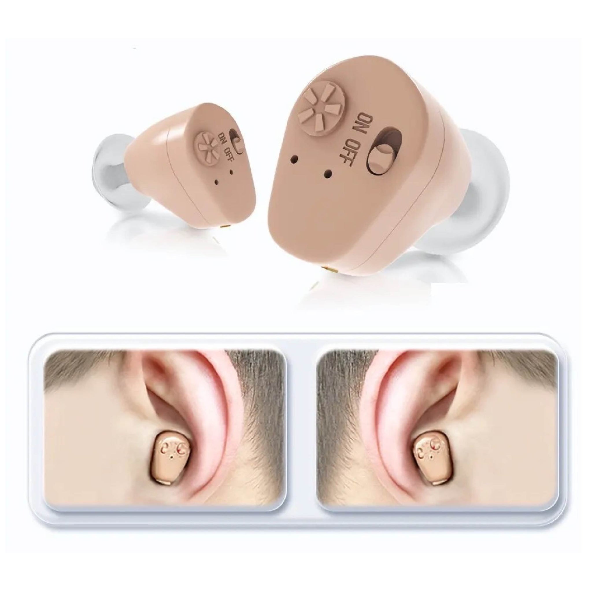 Audífono invisible recargable